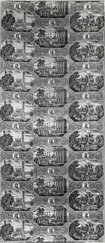 Les Monuments de Grèce (Furnishing Fabric)