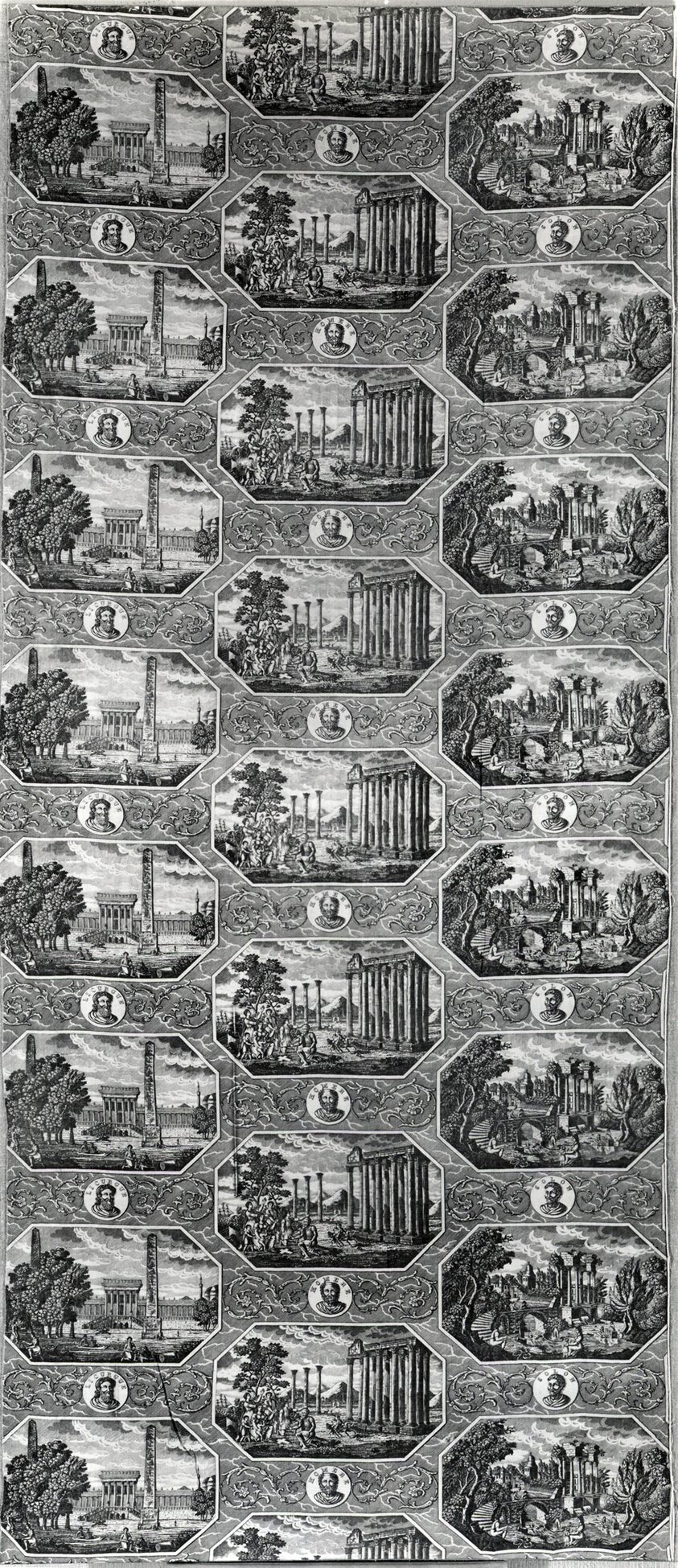Les Monuments de Grèce (Furnishing Fabric)