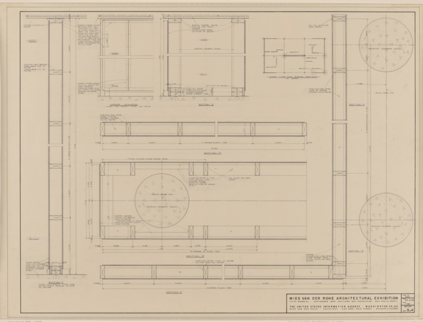 Mies van der Rohe Architectural Exhibition, Fifth Biennial, Sao Paulo, Brazil, Section