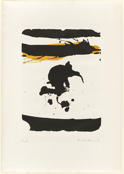 In Black with Yellow Ochre