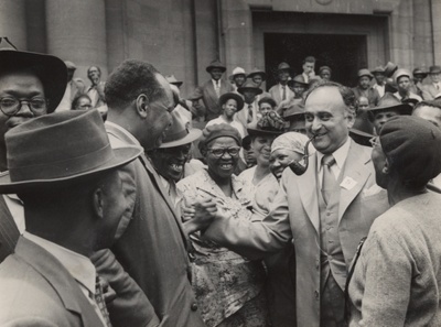 Defiance Campaign Trial, Yusuf Dadoo (right) and John Beaver Marks (left)