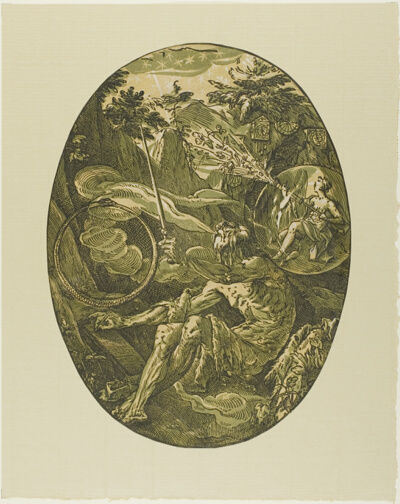Demogorgon in the Cave of Eternity, plate one from Demogorgon and the Deities