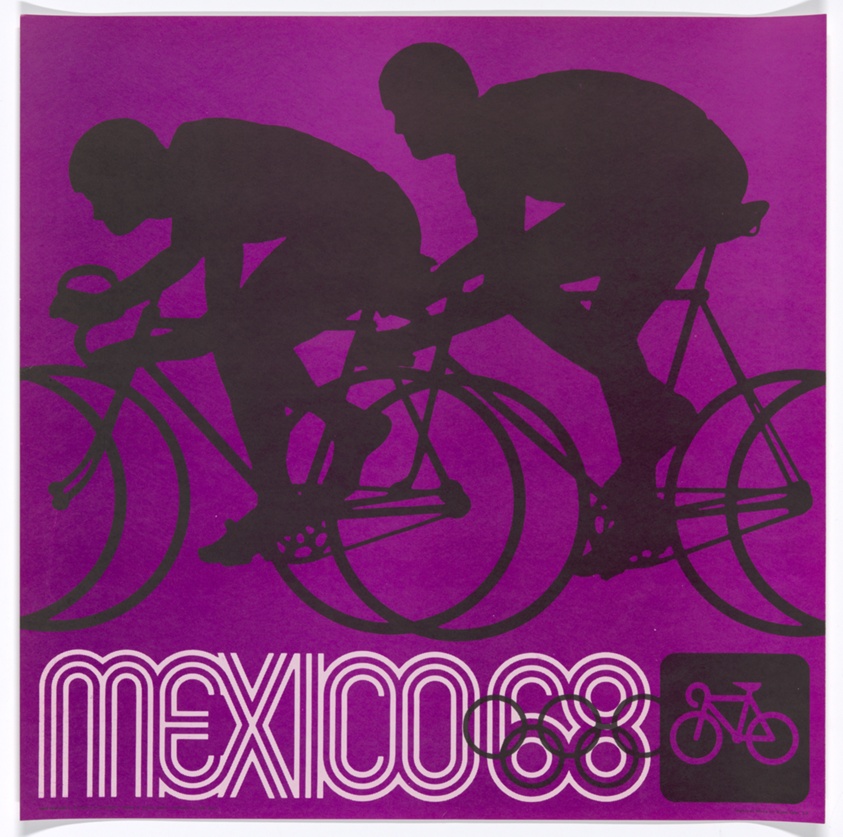 Mexico City 1968 Olympics Cycling Poster