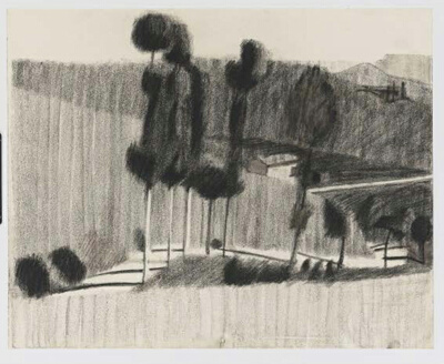 Transitional Drawings (Landscape) [Tonal Study near Albi, France]
