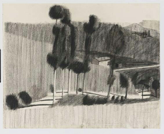 Transitional Drawings (Landscape) [Tonal Study near Albi, France]