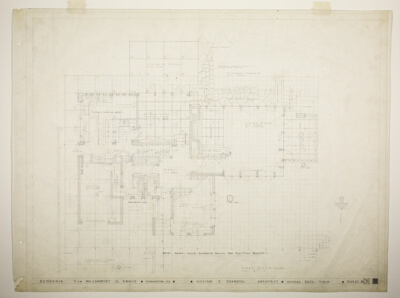 Lambert H. Ennis House, Evanston, Illinois, First Floor Plan