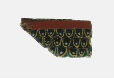 Fragment of an Inlay Depicting a Feather Pattern