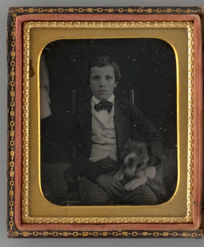 Untitled (Portrait of a Seated Boy with a Dog)