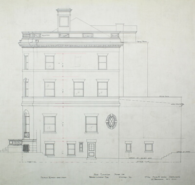 Bryan Lathrop House, Chicago, Illinois, Side Elevation