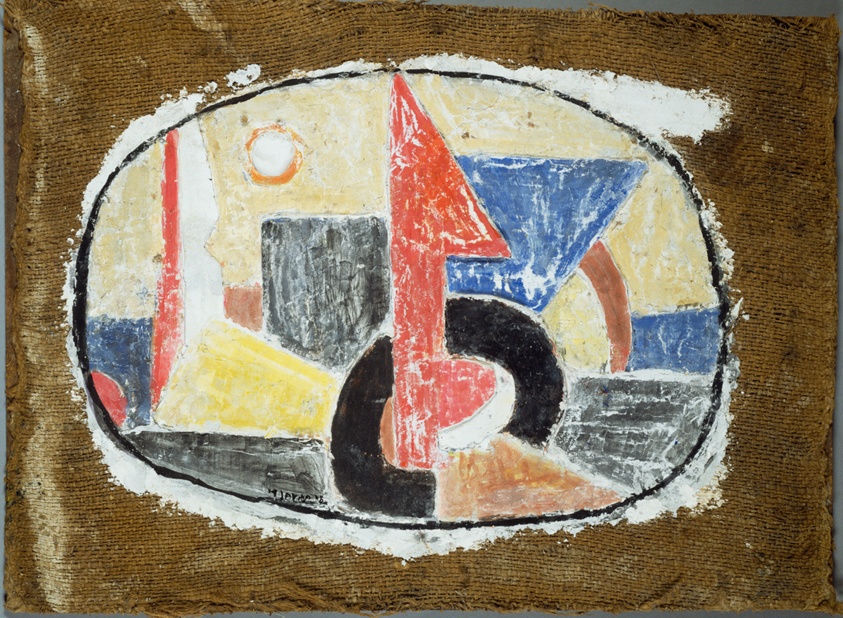 Composition with Red Arrow