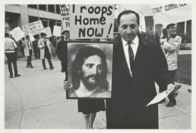 Protester at an Anti-War Rally