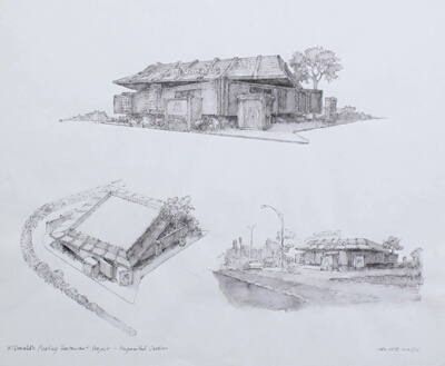 McDonald's Floating Restaurant, Perspective Sketch