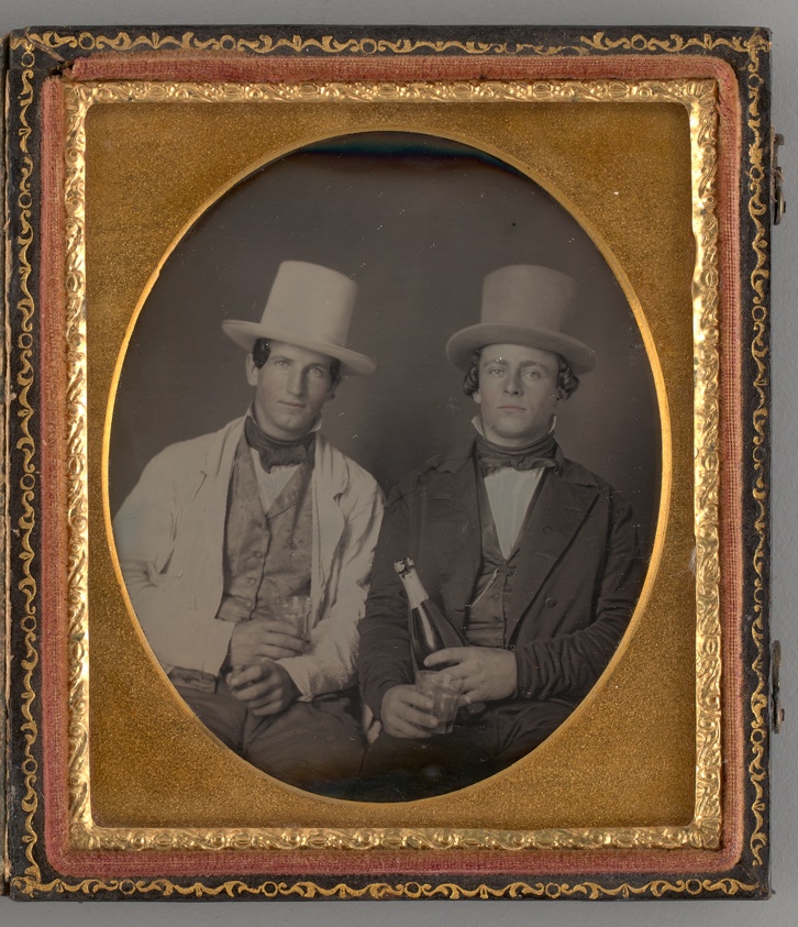 Untitled (Portrait of Two Men with Top Hats)