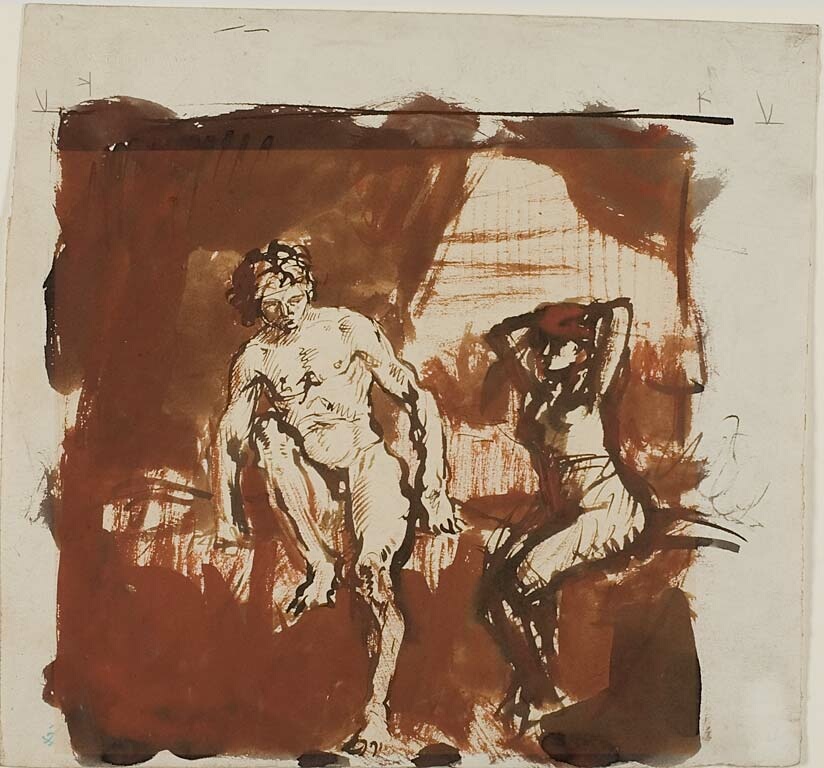 Man and Woman on a Bed