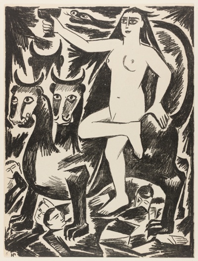 Woman Riding a Beast