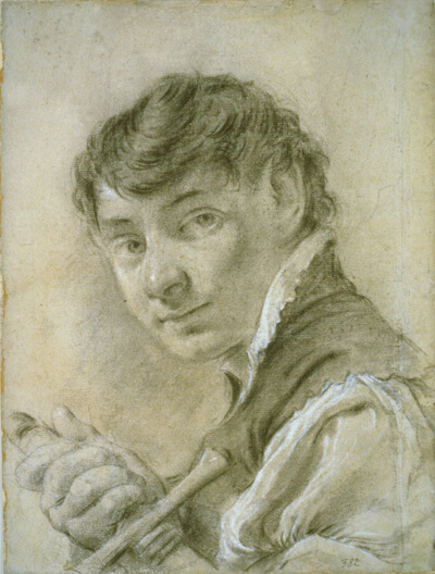 Portrait of a Young Man Holding a Sword