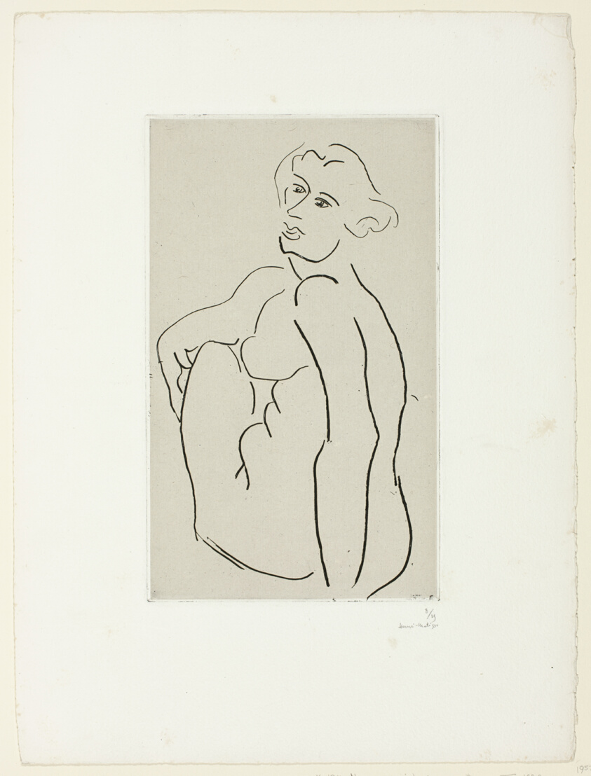 Seated Nude Woman, Three-Quarter View