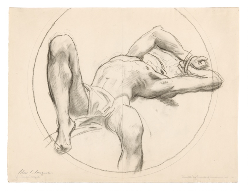 Bound Man (recto); Sketch of Bound Man (verso)