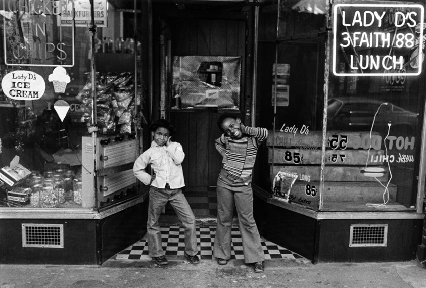 Two Girls in Front of Lady D's, from the series "Harlem, U.S.A."