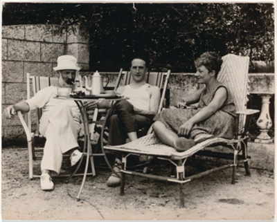 Constantin Brancusi, Marcel Duchamp, and Mary Reynolds at Villefranche