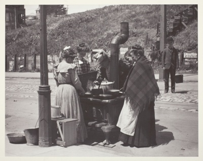 Cooking on the street, San Francisco Earthquake and Fire