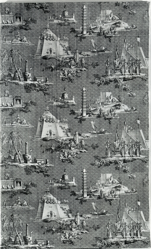 Les Monuments de Chine (The Monuments of China) (Furnishing Fabric)