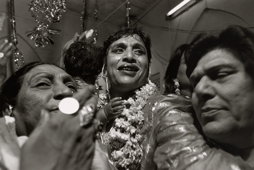 To my left is my Guru Chaman, and to my right is my guru's eunuch brother Dugi, from the series "Myself Mona Ahmed"