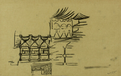 Fort Wayne Fine Arts Center, Theater of the Living Arts, Fort Wayne, Indiana, Theater Interior Sketch