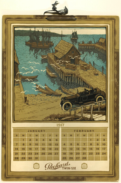 Plate I, from 1917 Packard Twin-Six Calendar