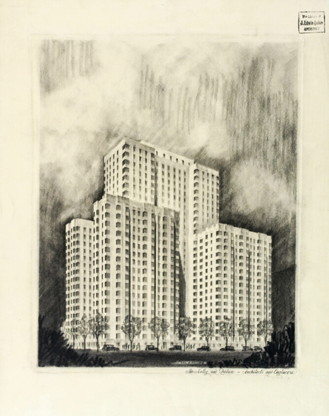 Apartment Project for Peter F. Reynolds, Chicago, Illinois, Perspective