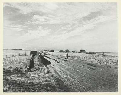 Icy Road US 77 Near Brookings, in Eastern South Dakota