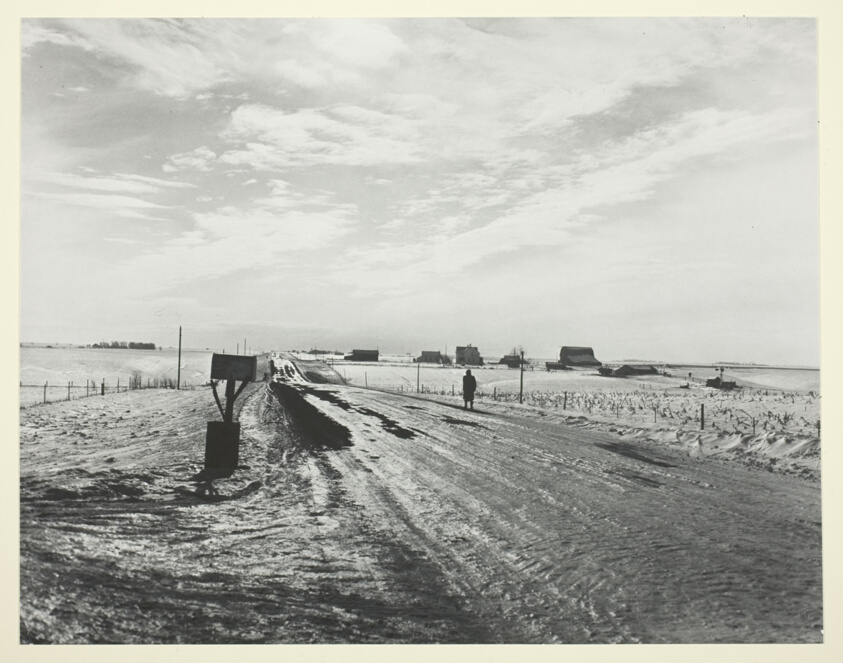 Icy Road US 77 Near Brookings, in Eastern South Dakota