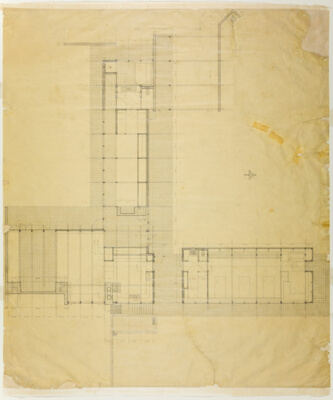 Schweikher House, Roselle, Illinois, Floor Plan