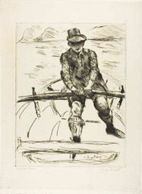 Corinth's Son Rowing, palte three from Bei den Corinthern