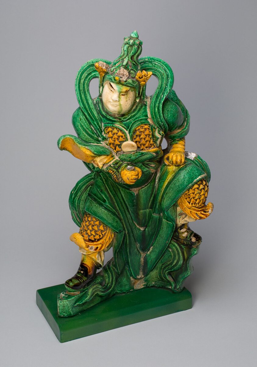 Roof Tile with Guardian Figure