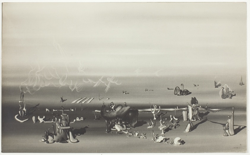 Untitled (photograph of an oil painting by Yves Tanguy, "Je vous attends," 1934)