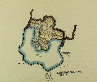 Lincoln Park Zoological Society, Large Mammal Complex, Polar Bear Pool Plan