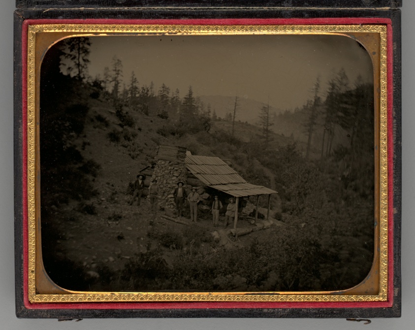 Untitled (Miners and Log Cabin)