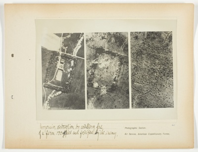 Progressive destruction by artillery fire of a farm occupied and fortified by the enemy