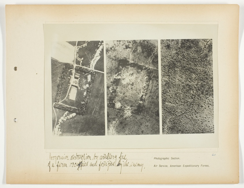 Progressive destruction by artillery fire of a farm occupied and fortified by the enemy