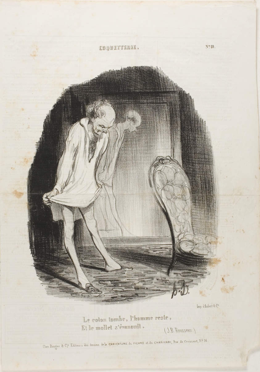The Gown Falls, Man Remains, and the Legs are Shaking. (J.B. Rousseau), plate 10 from Coquetterie