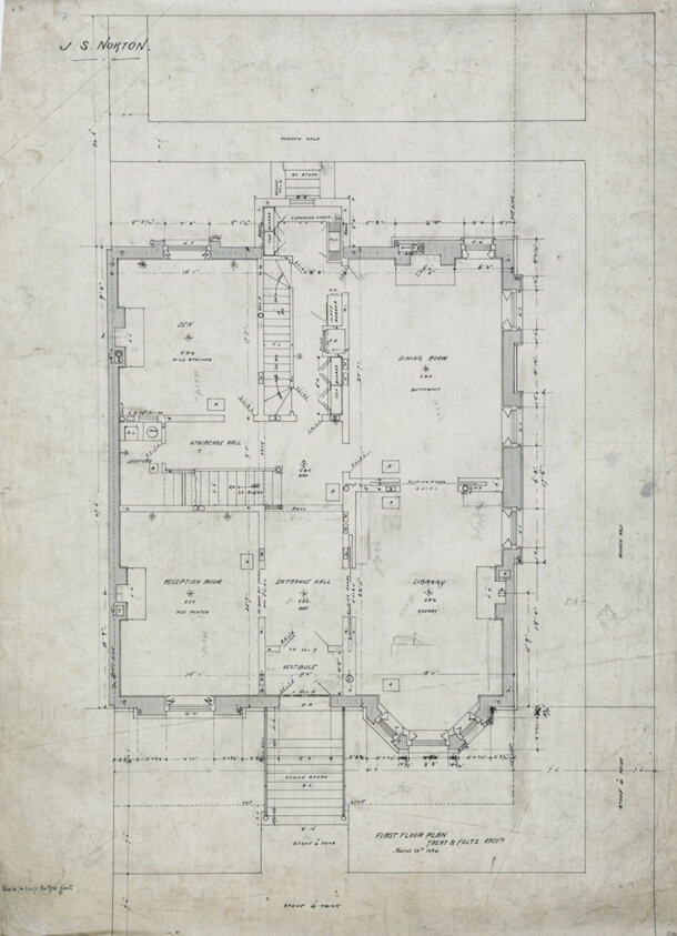 James S. Norton House, First Floor Plan