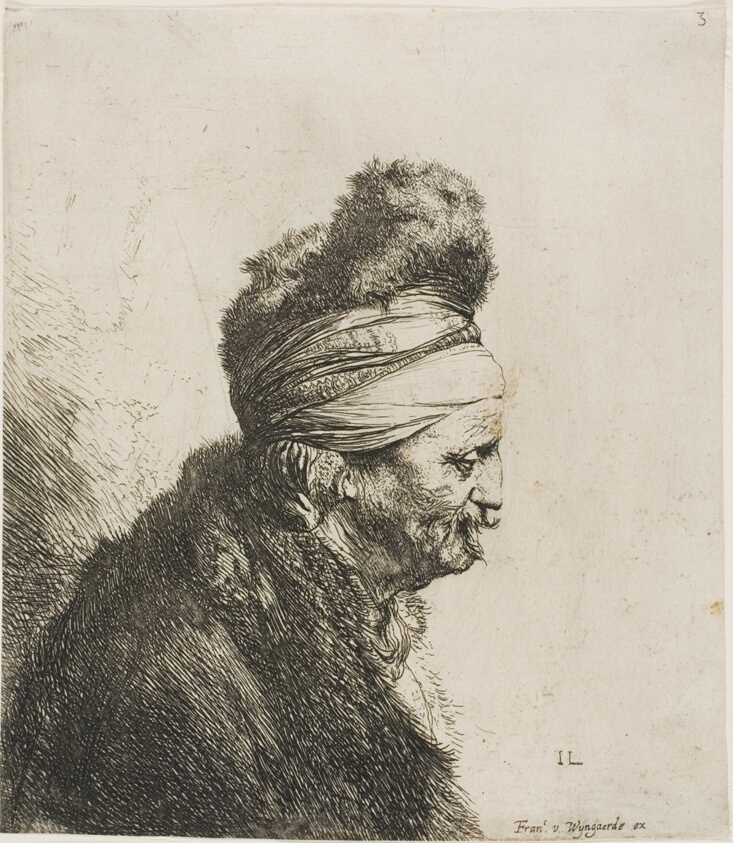 Bust of an Old Man Wearing a Fur Cap