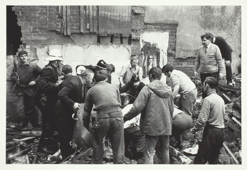 A Boy Buried by a Bomb Blast