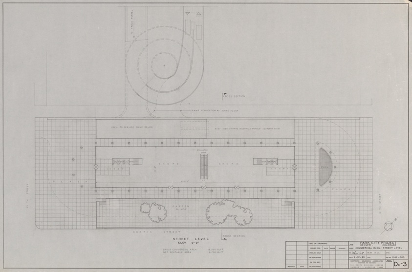 Park City, Denver, Colorado, Commercial Building Street Level, Working Drawing