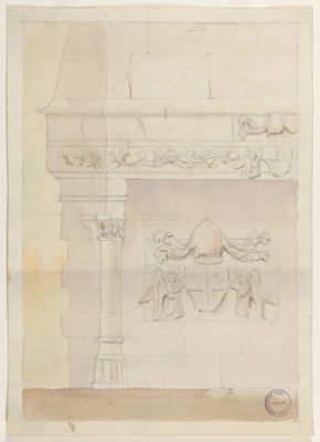 Junior Problem Student Project, Gothic Fireplace, Preliminary Study
