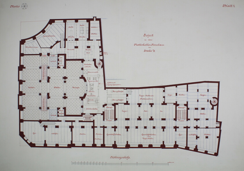 Rathskeller Neubau, Halle (Saale), Saxony-Anhalt, Germany, Basement Plan