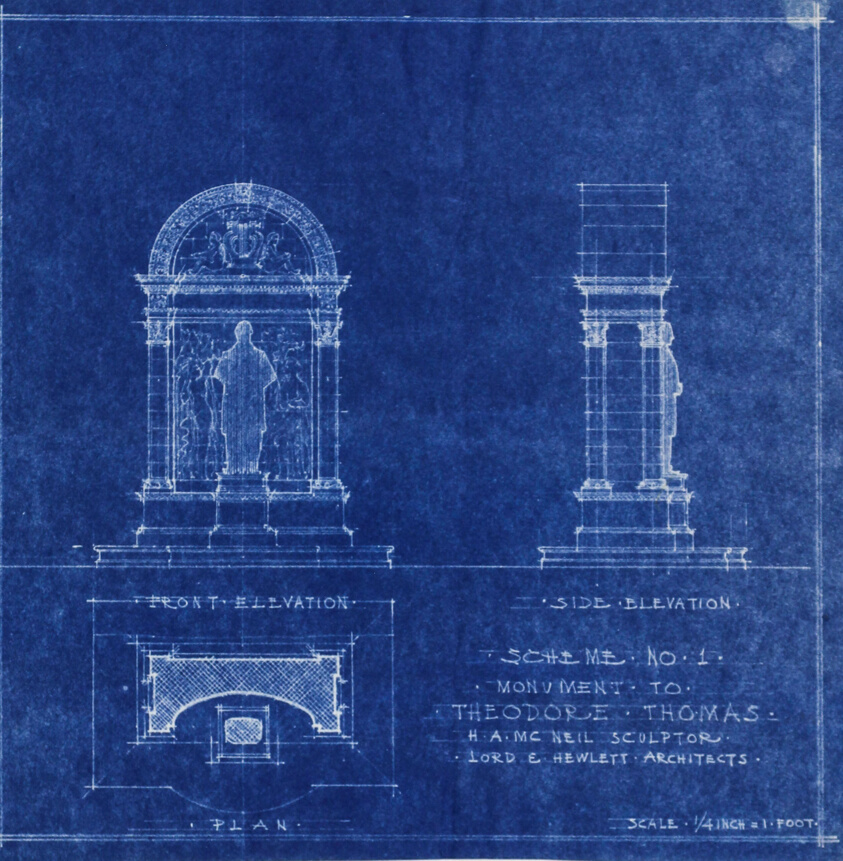 Theodore Thomas Monument, Grant Park, Chicago, Plan and Elevations