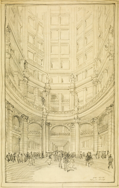 T. Eaton Department Store, Toronto, Canada, Interior Perspective Sketch