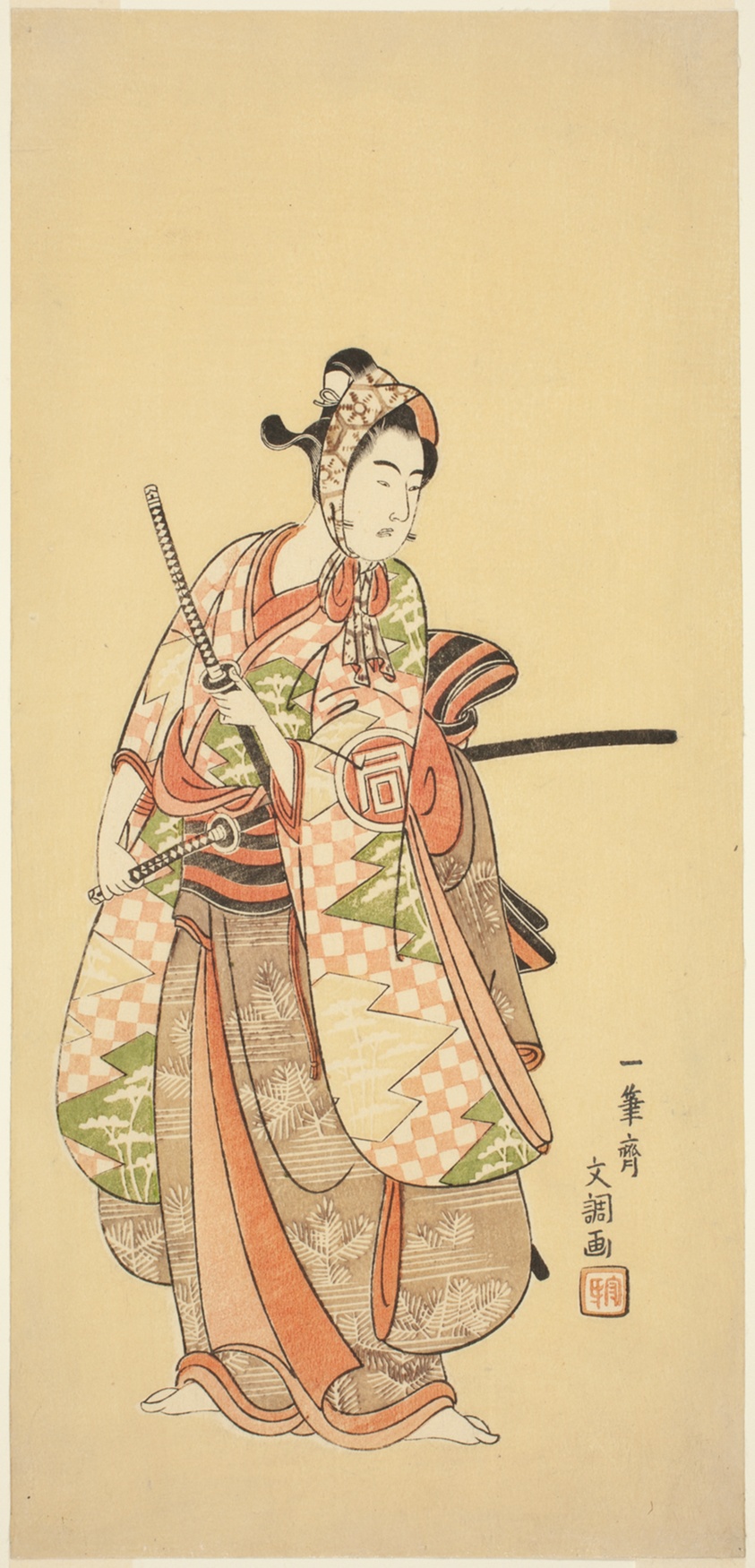 Actor Sanogawa Ichimatsu II as a Fashionable Young Man (Wakashu)